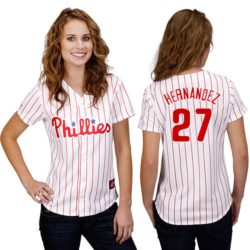 Roberto Hernandez #27 mlb Jersey-Philadelphia Phillies Women's Authentic Home White Cool Base Baseball Jersey